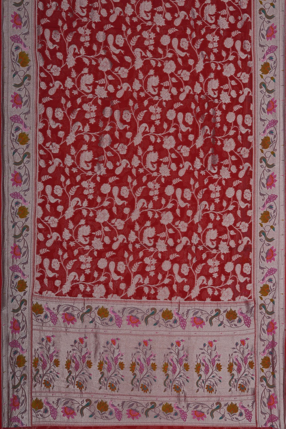 Image of A Red Georgette Saree
