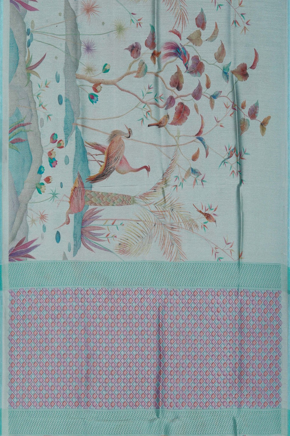 Image of A Classy Off-White Tissue Silk Saree