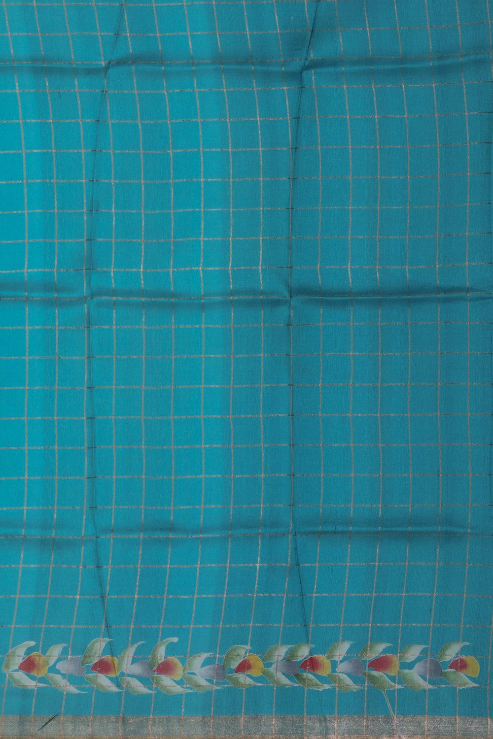 Image of Tussar Silk Blue Saree