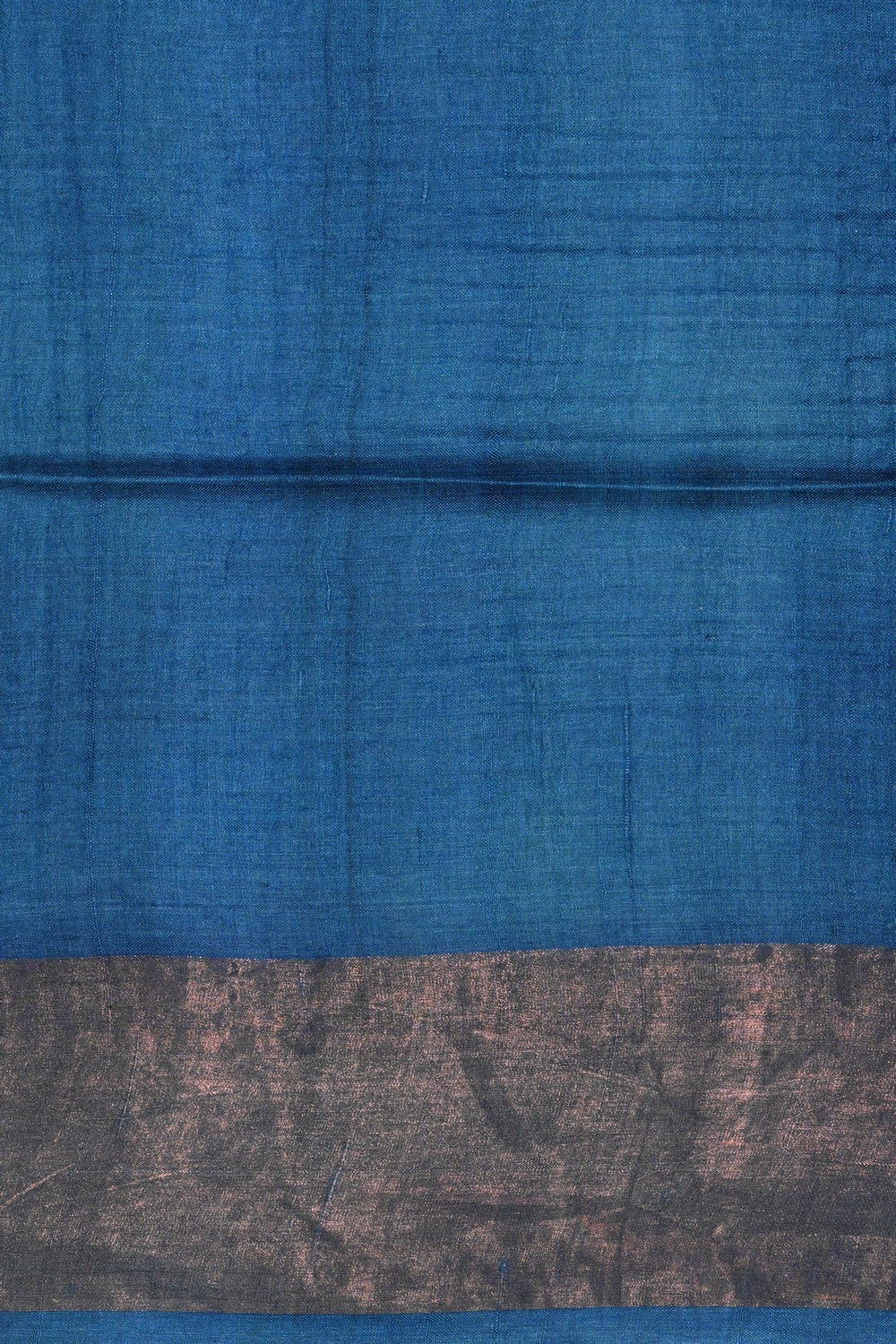 Image of Tussar Silk Blue Saree