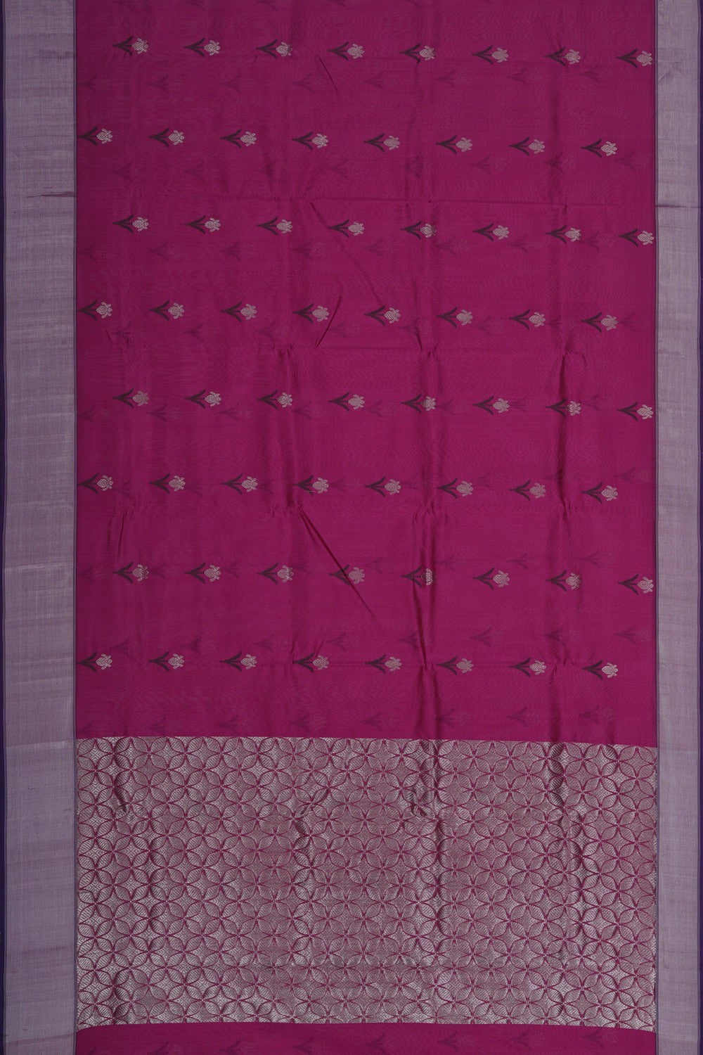 Image of Chanderi Magenta Pink Saree