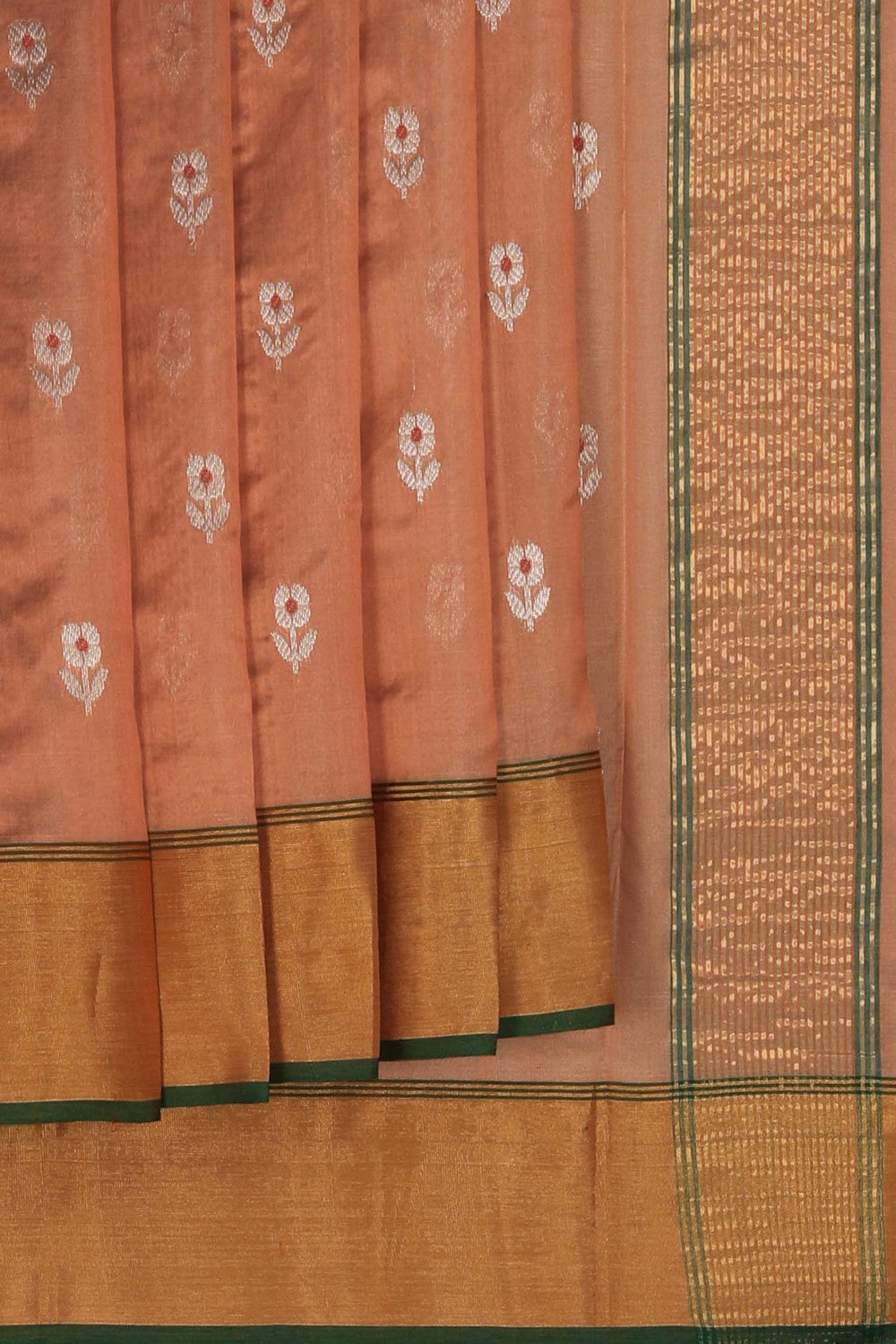 Image of Chanderi Coral Peach Saree