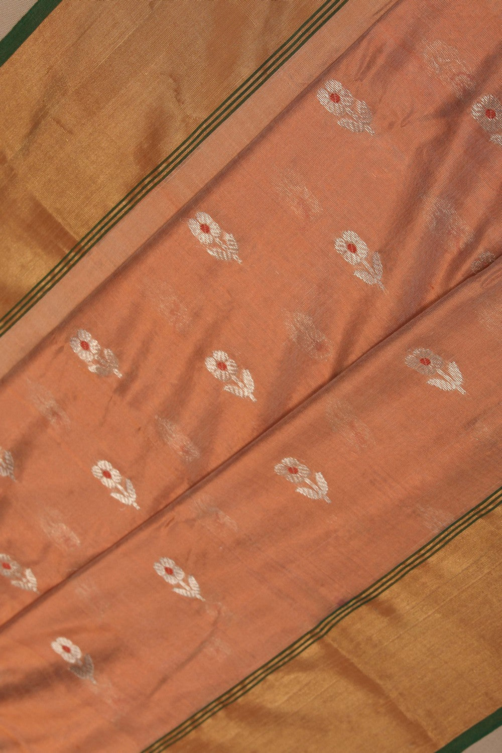 Image of Chanderi Coral Peach Saree