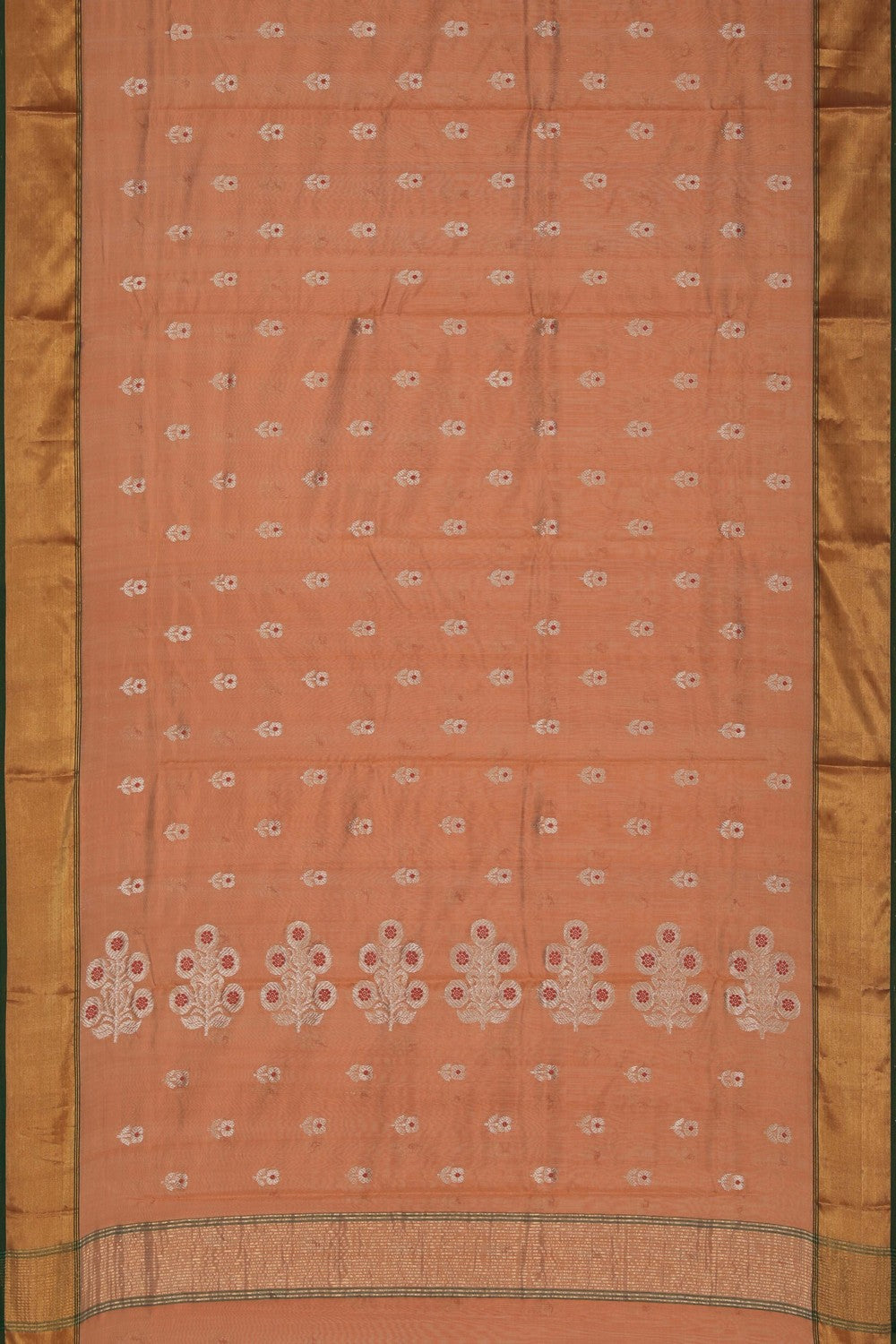 Image of Chanderi Coral Peach Saree