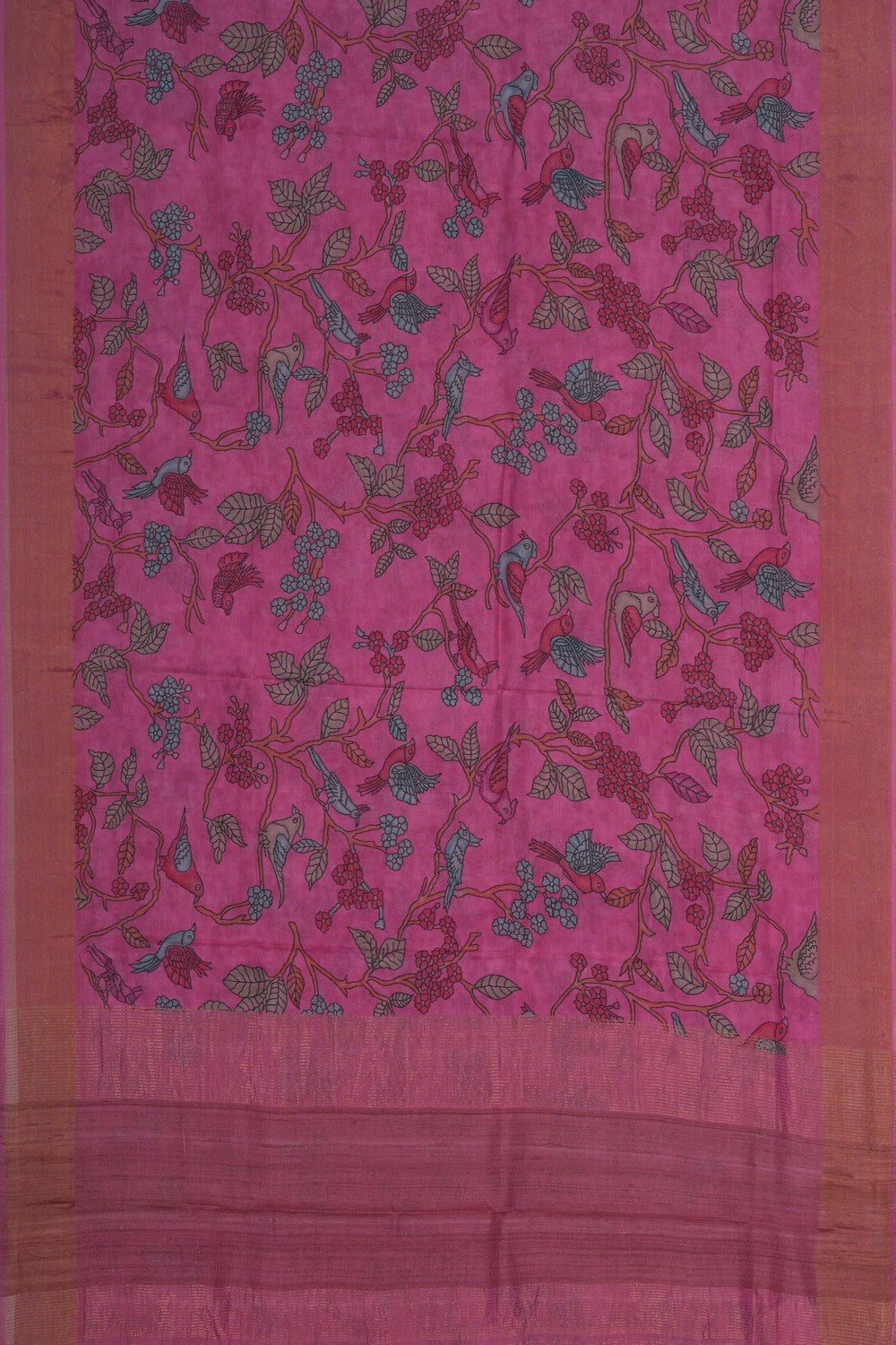Image of Tussar Silk Pink Saree