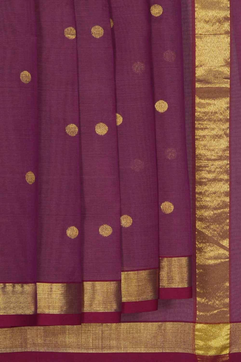 Image of A Moss-Purple Venkatagiri Saree