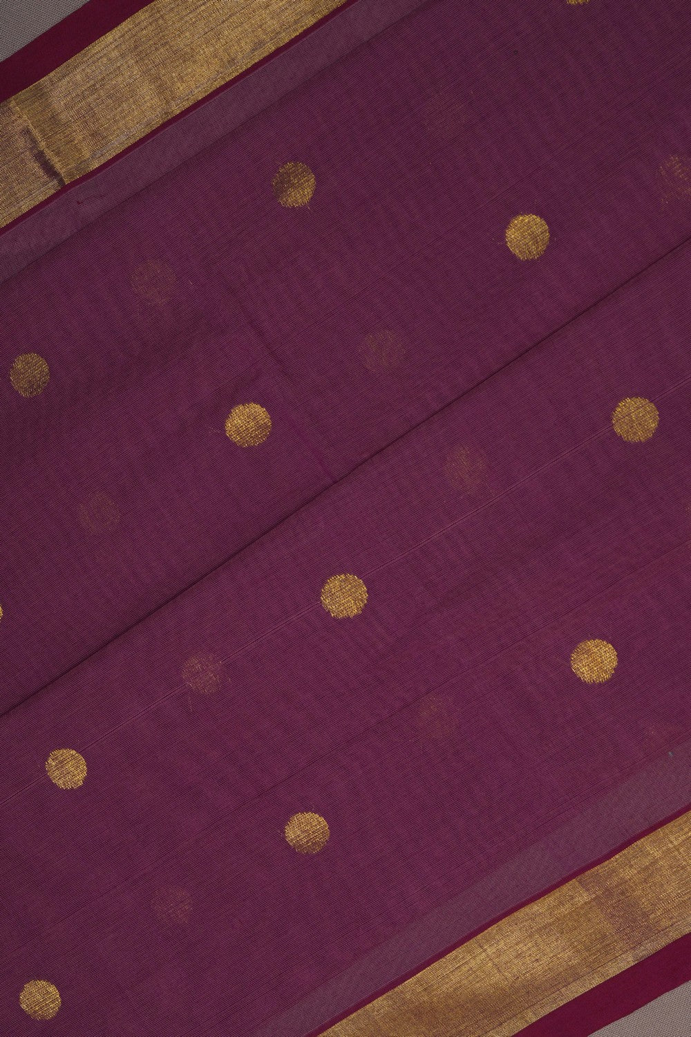 Image of A Moss-Purple Venkatagiri Saree