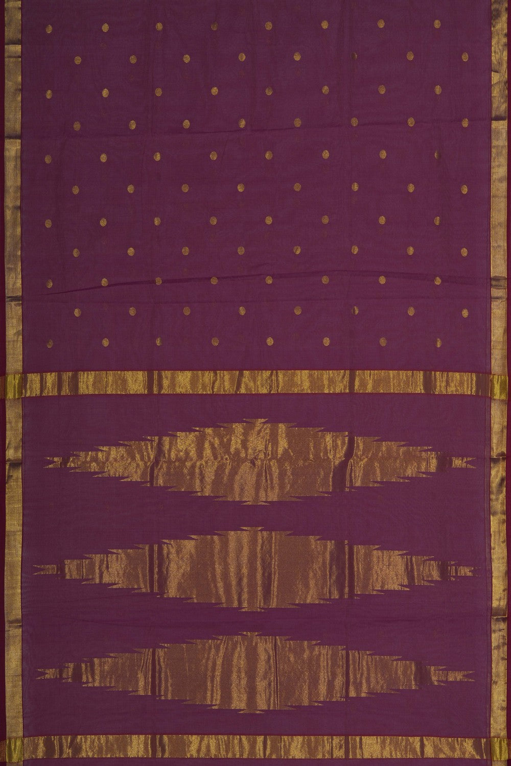 Image of A Moss-Purple Venkatagiri Saree