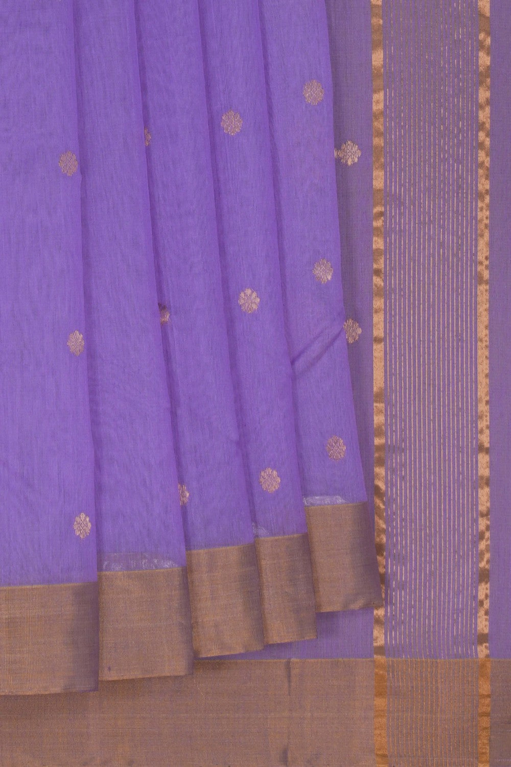 Image of Chanderi Silk Cotton Lavender Purple Saree