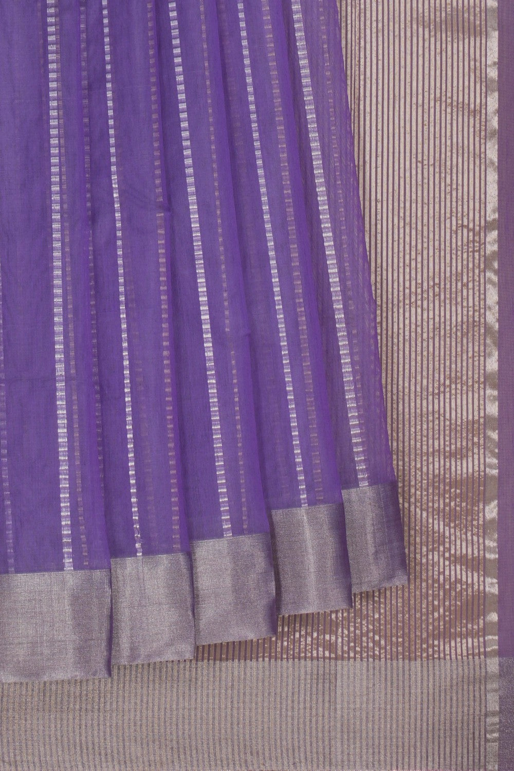 Image of Chanderi Silk Cotton Purple Saree