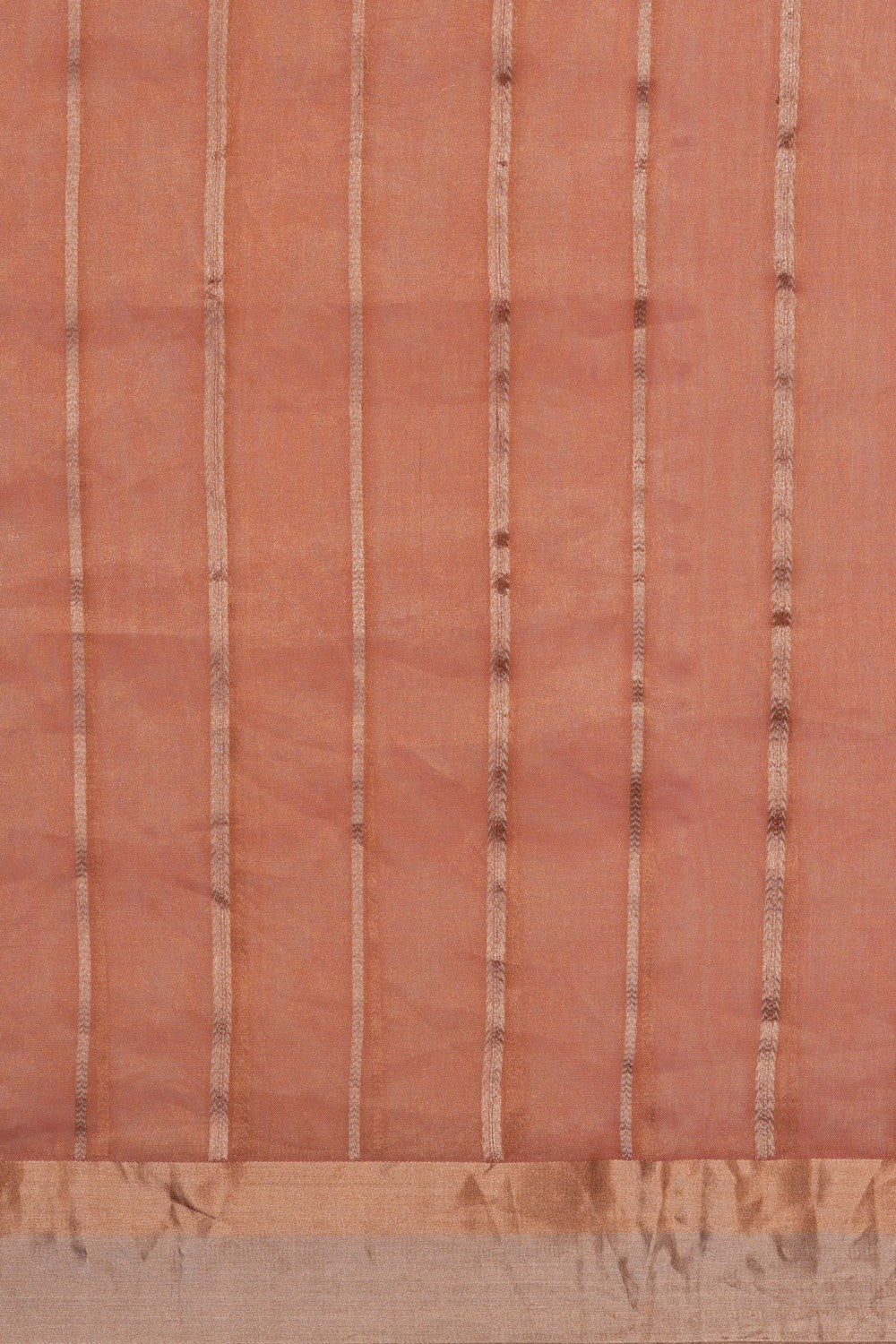 Image of Chanderi Tissue Silk Peach Saree