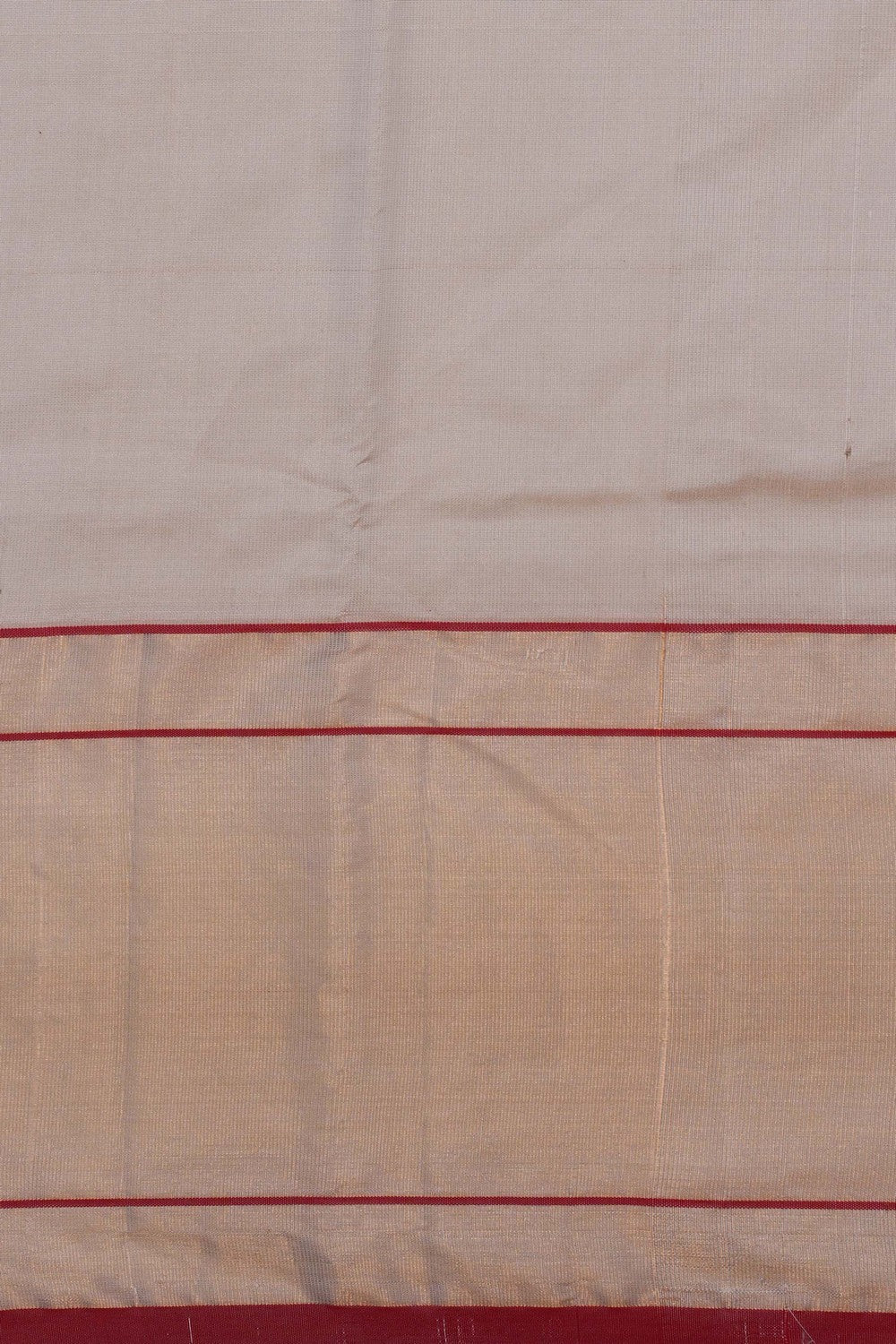 Image of Chanderi Tissue Silk Off-White Saree