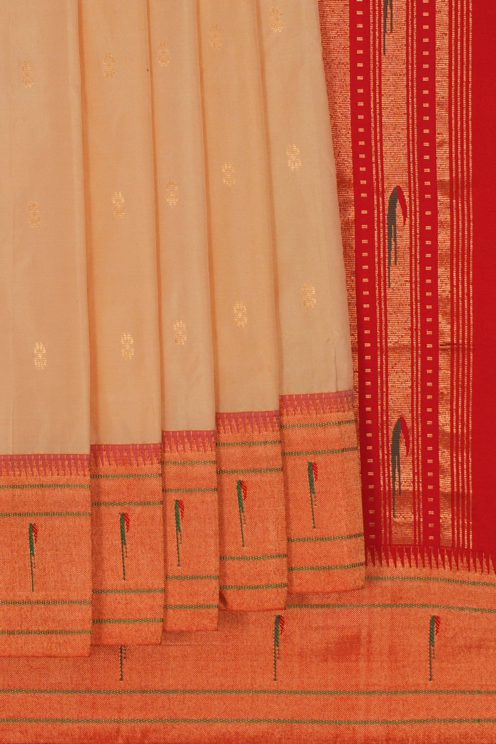 Image of Paithani Silk Beige Saree
