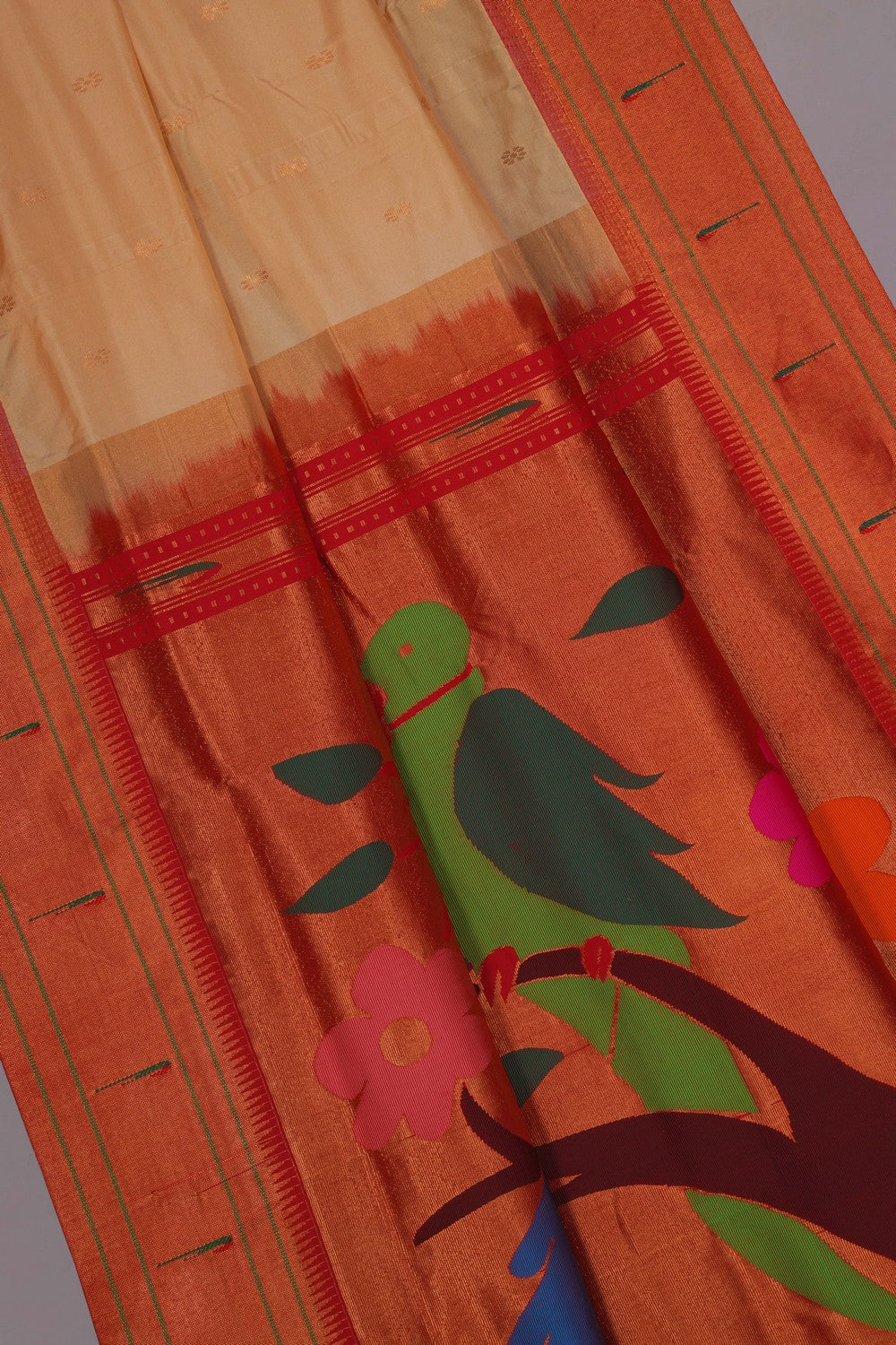 Image of Paithani Silk Beige Saree