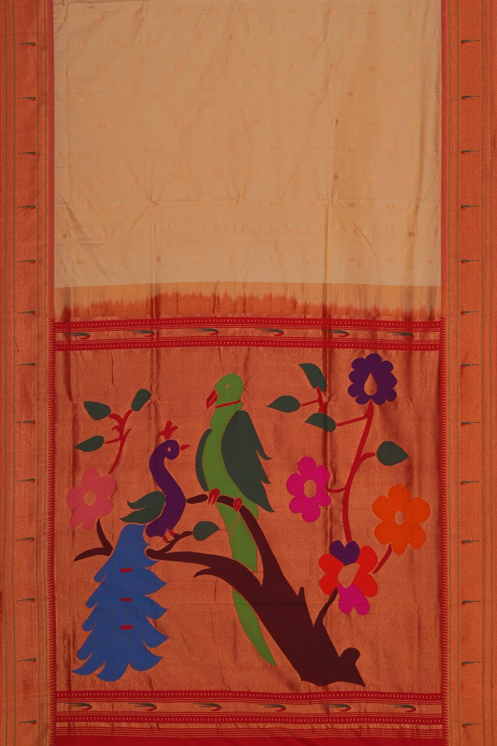 Image of Paithani Silk Beige Saree