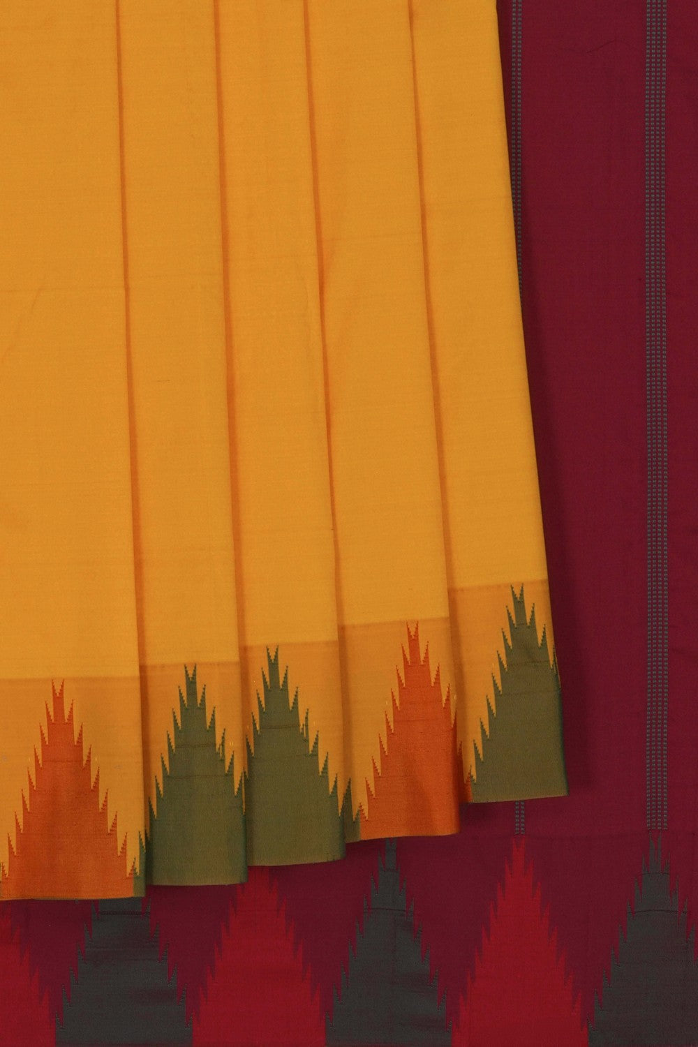 Image of South Silk Yellow Saree