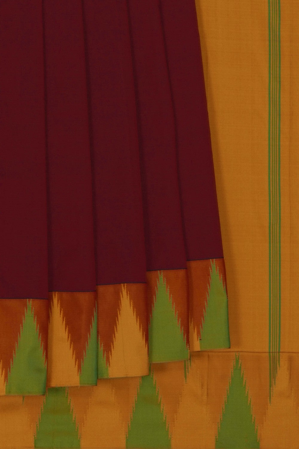 Image of South Silk Maroon Saree