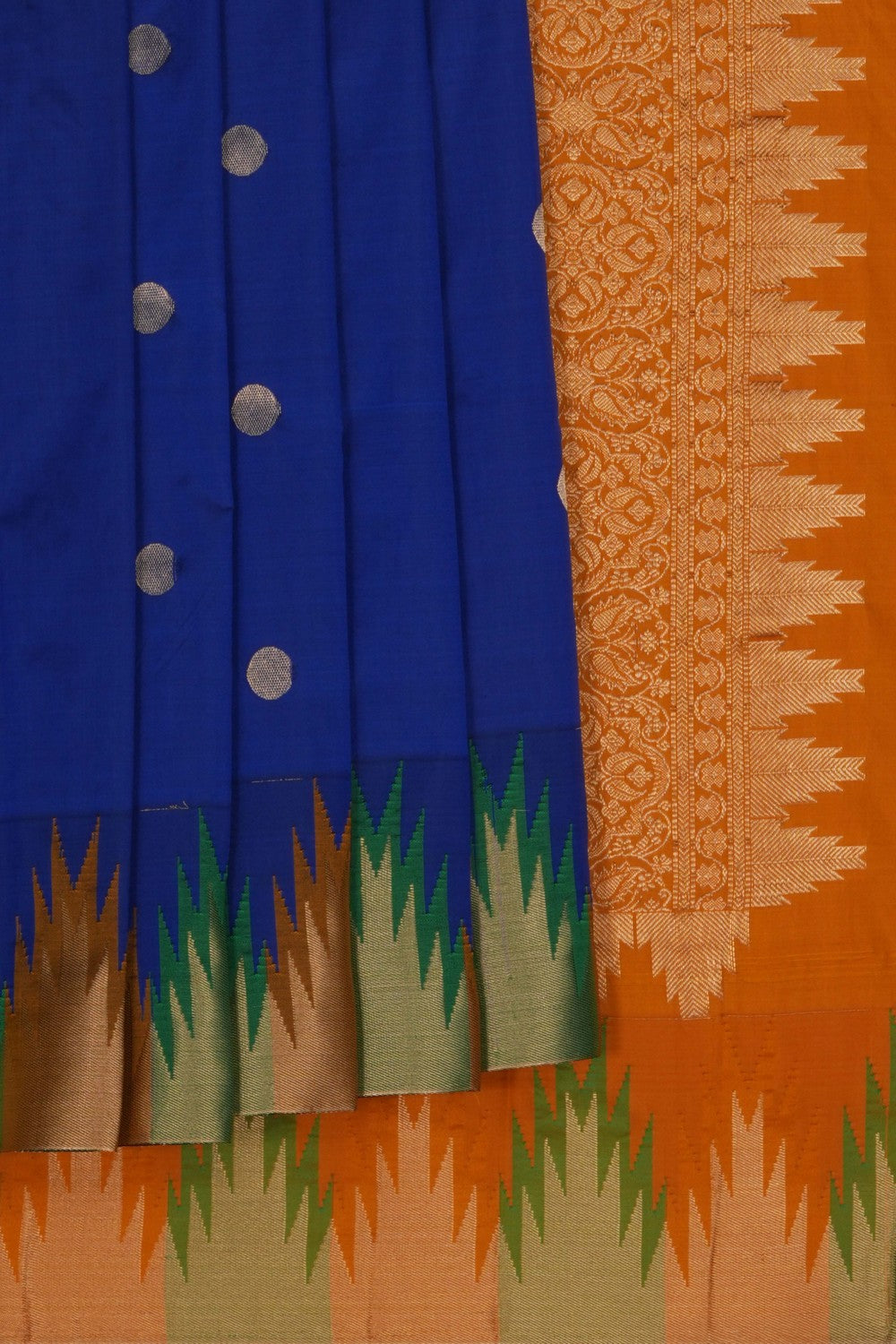 Image of South Silk Indigo Blue Saree