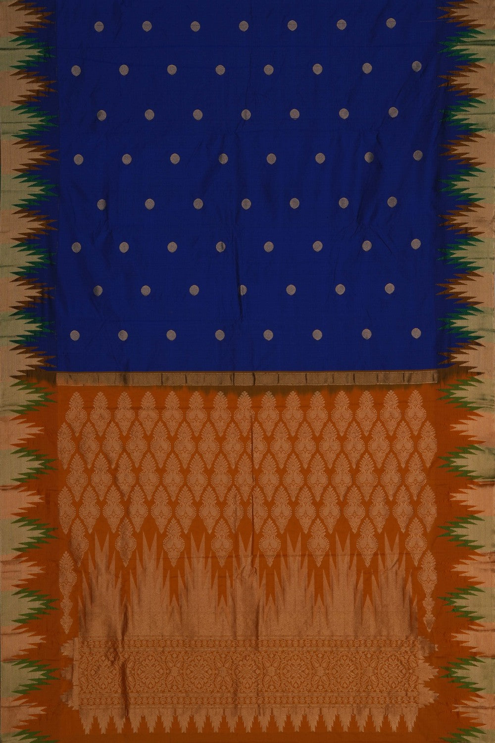 Image of South Silk Indigo Blue Saree
