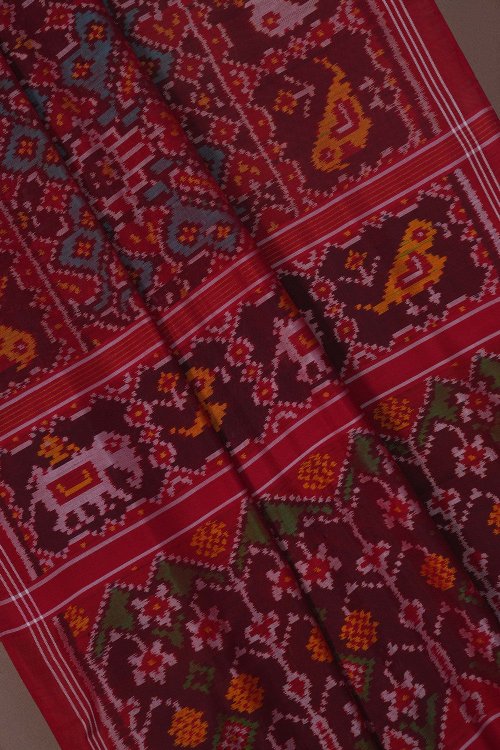 Image of Rajkot Silk Red Saree