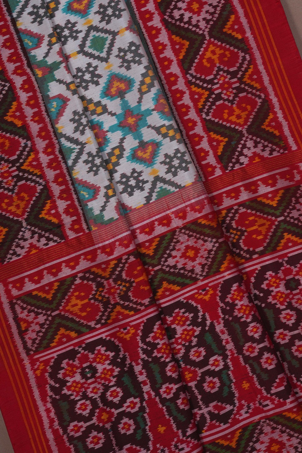 Image of Rajkot Silk Multi-Colour Saree