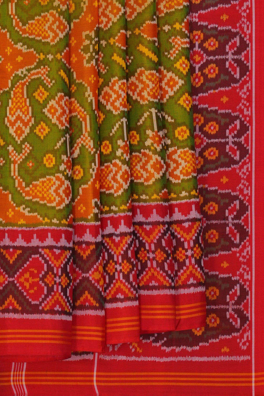 Image of Rajkot Silk Green Saree