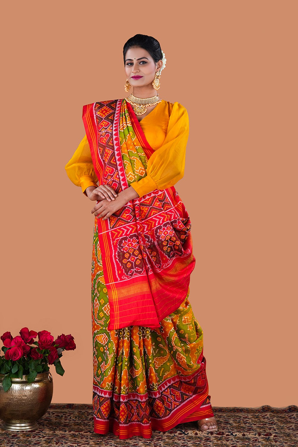 Image of Rajkot Silk Green Saree