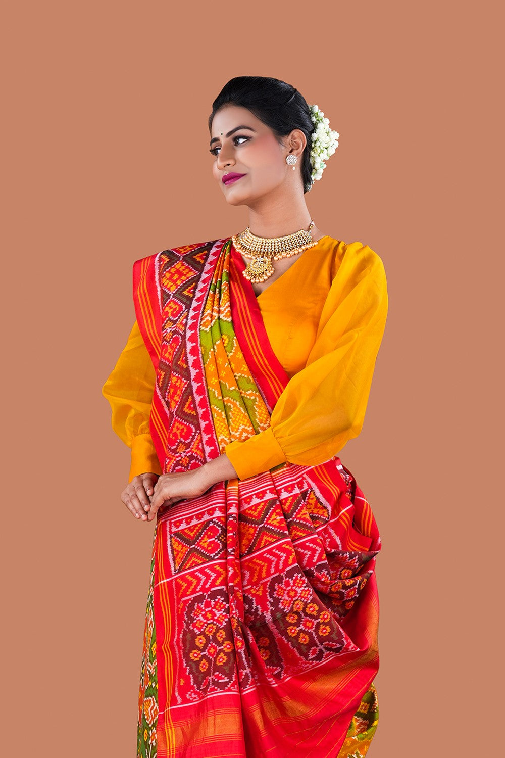 Image of Rajkot Silk Green Saree