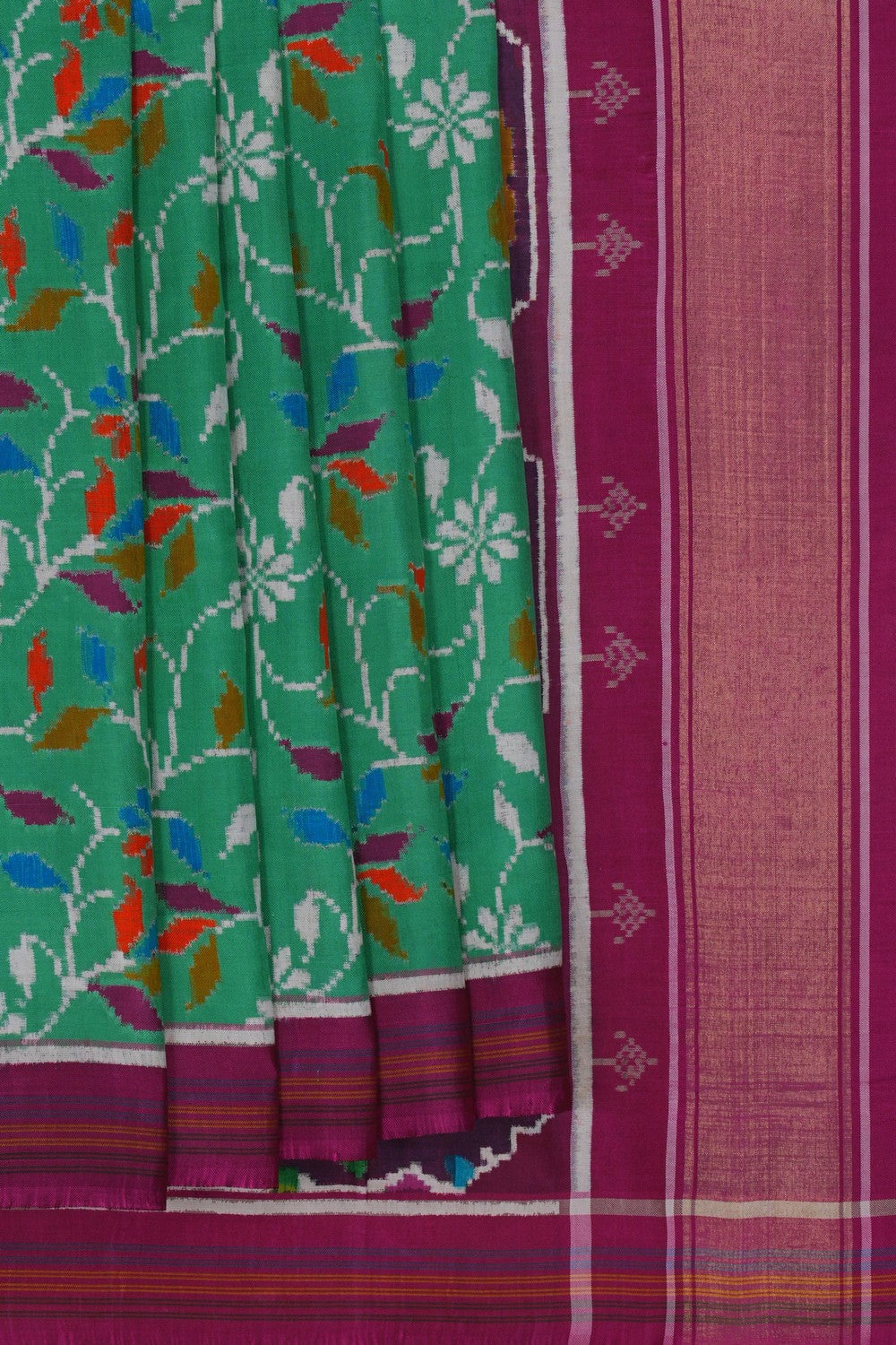 Image of Rajkot Silk Green Saree