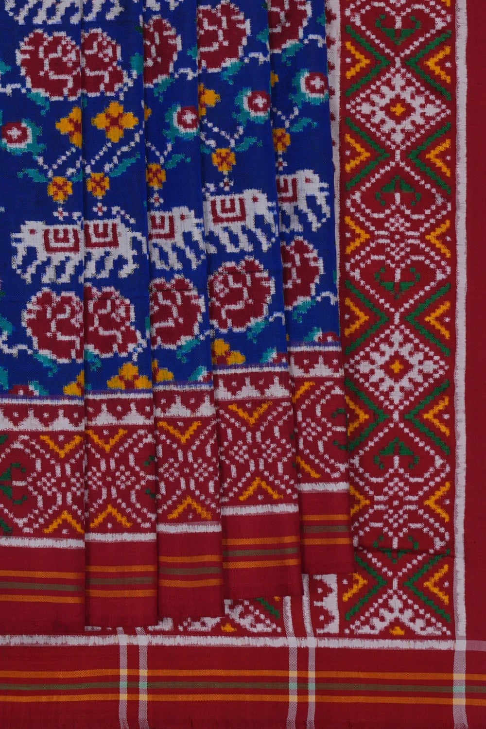 Image of Rajkot Silk Blue Saree