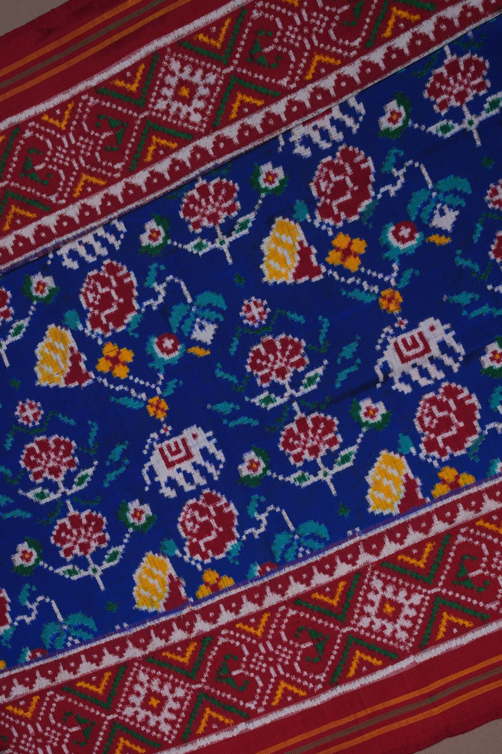 Image of Rajkot Silk Blue Saree