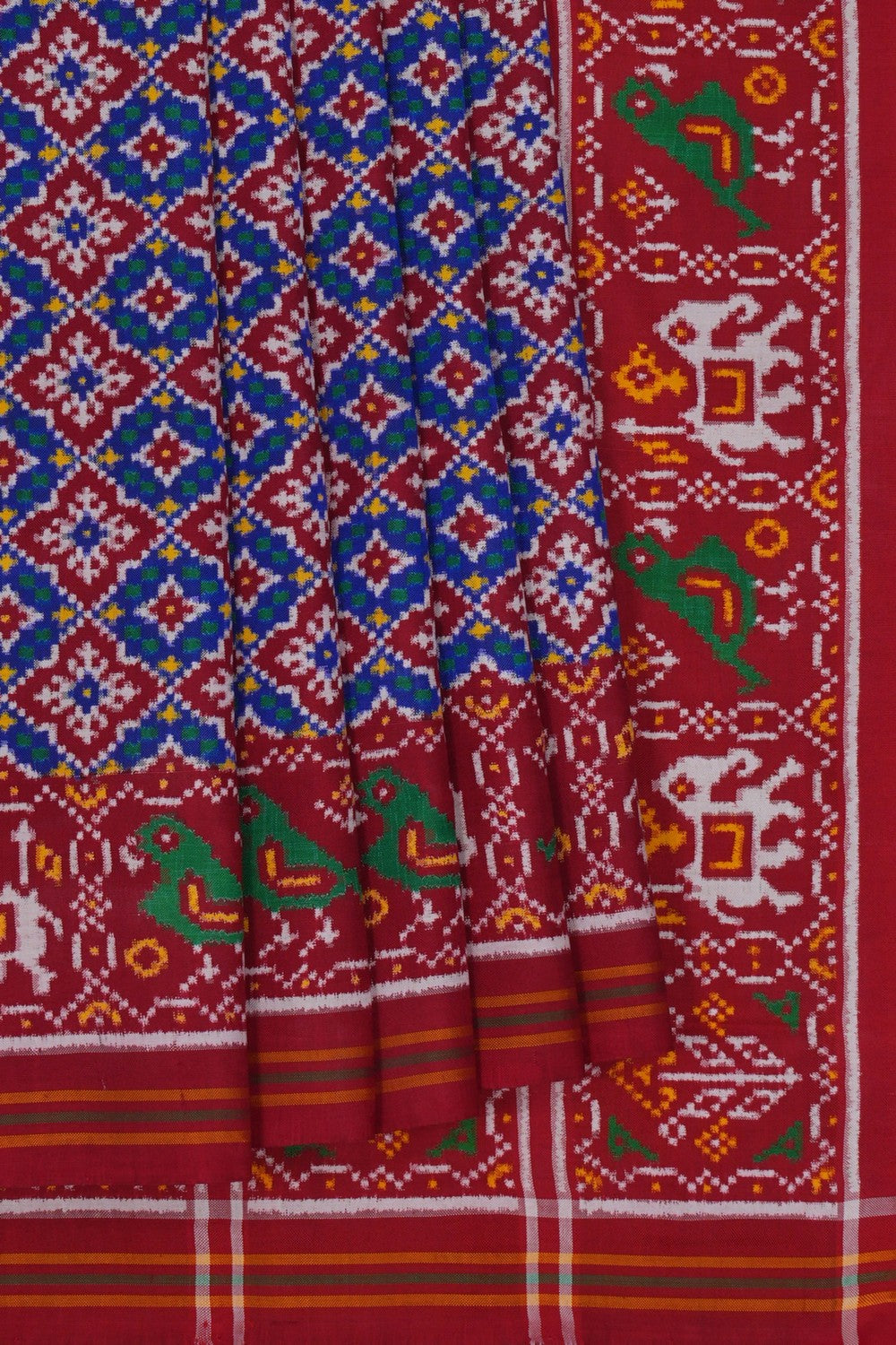 Image of Rajkot Silk Blue Saree