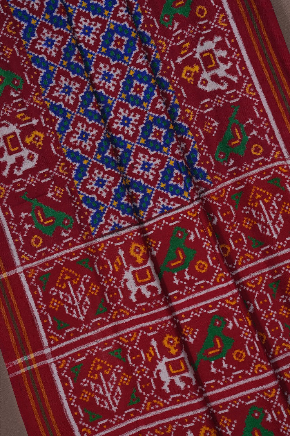Image of Rajkot Silk Blue Saree