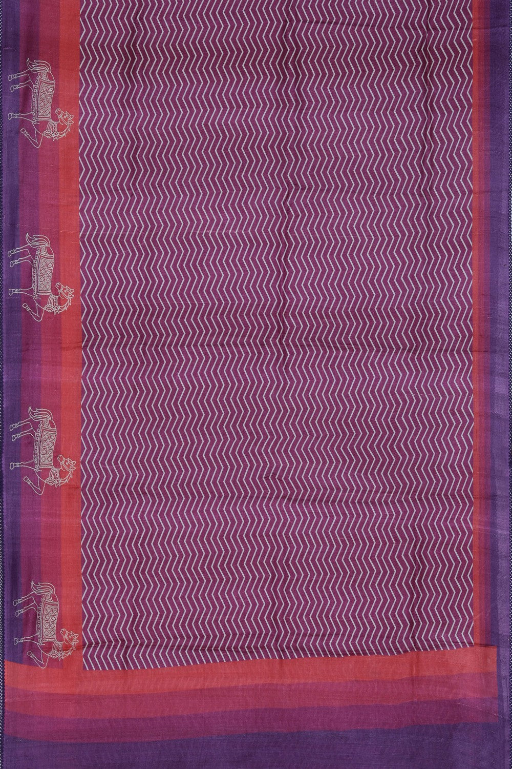 Image of A Plum-Pink Silk Saree