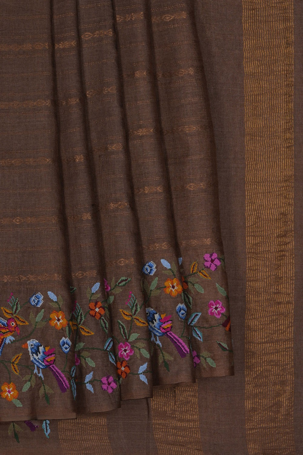 Image of A Brown Silk Saree