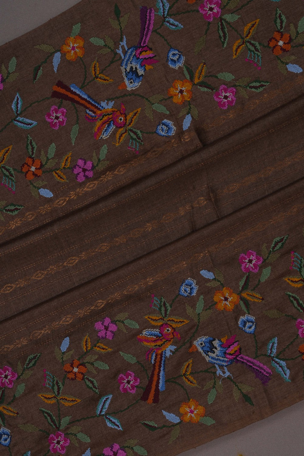 Image of A Brown Silk Saree