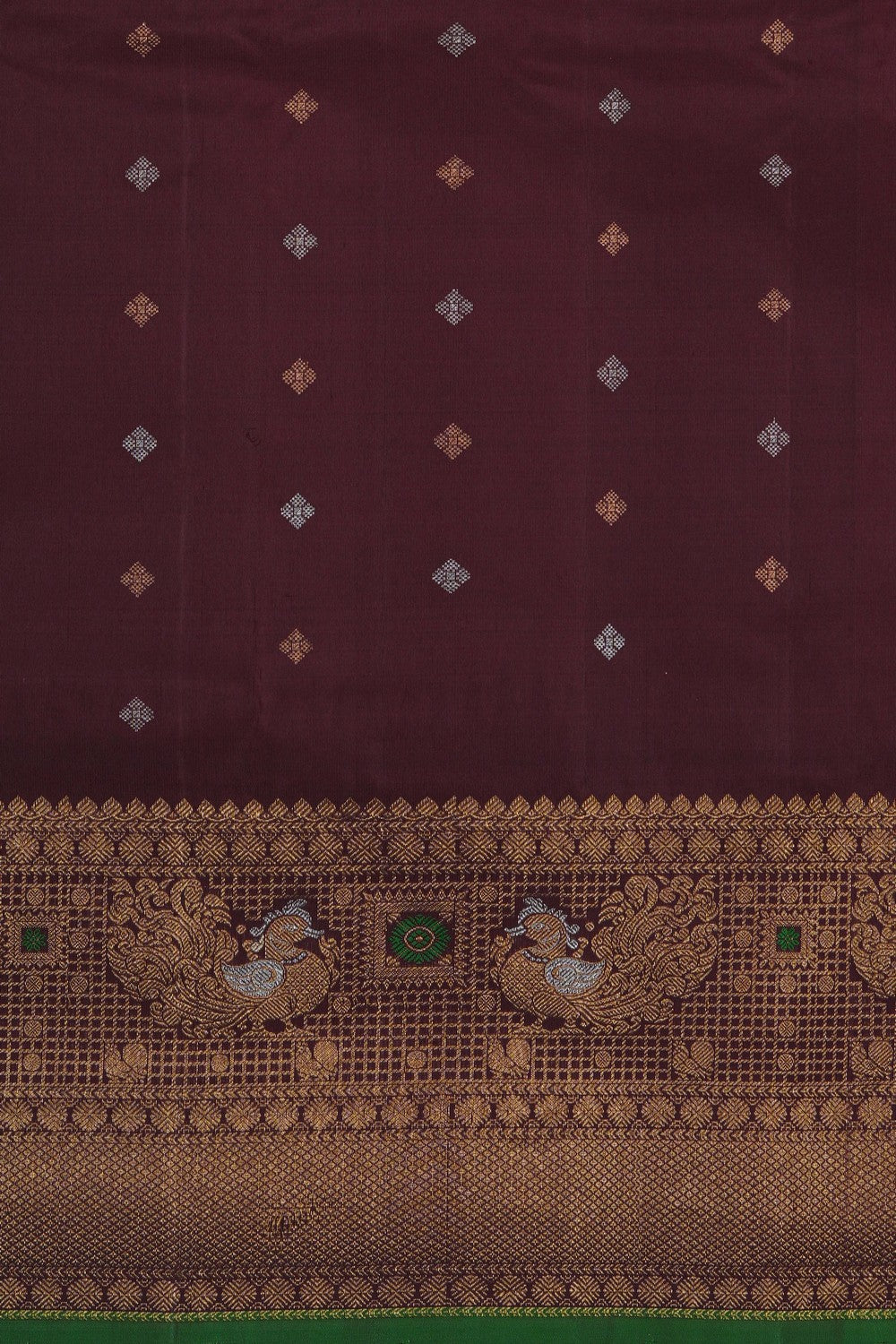 Image of Gadwal Silk Pink Saree