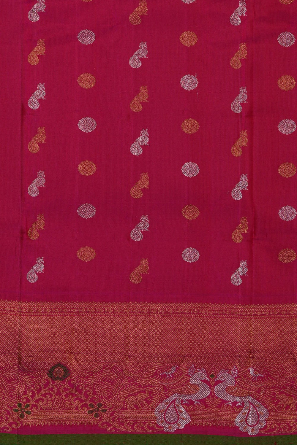 Image of Gadwal Silk Beige Saree