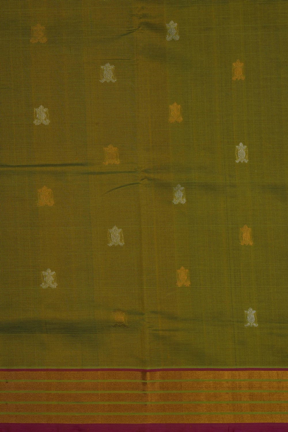 Image of Green Venkatagiri Silk Cotton Saree