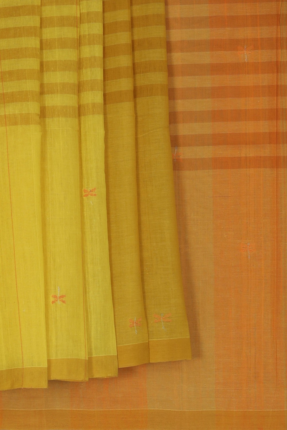 Image of Kanchi Cotton Yellow Saree