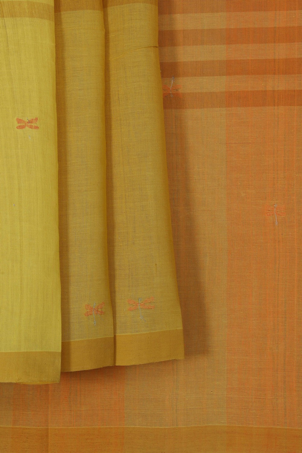 Image of Kanchi Cotton Yellow Saree