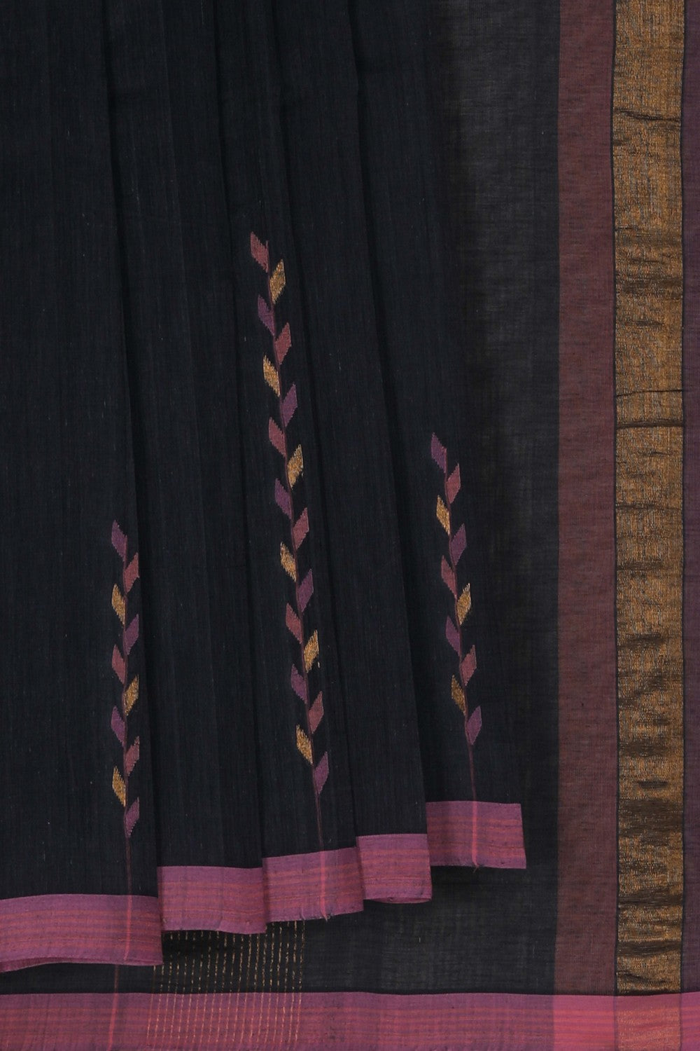 Image of Kanchi Cotton Black Saree