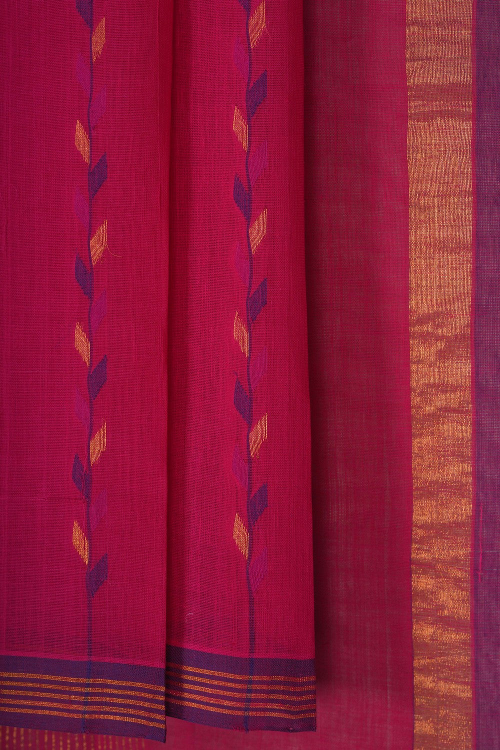 Image of Kanchi Cotton Pink Saree