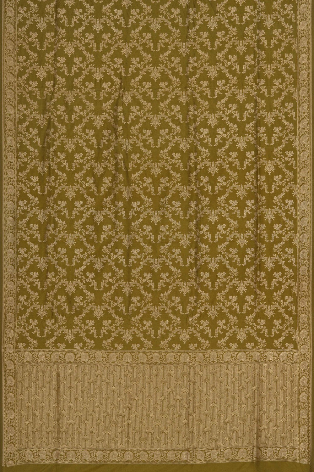 Image of Banarasi Silk Brocade Heena-Green Saree