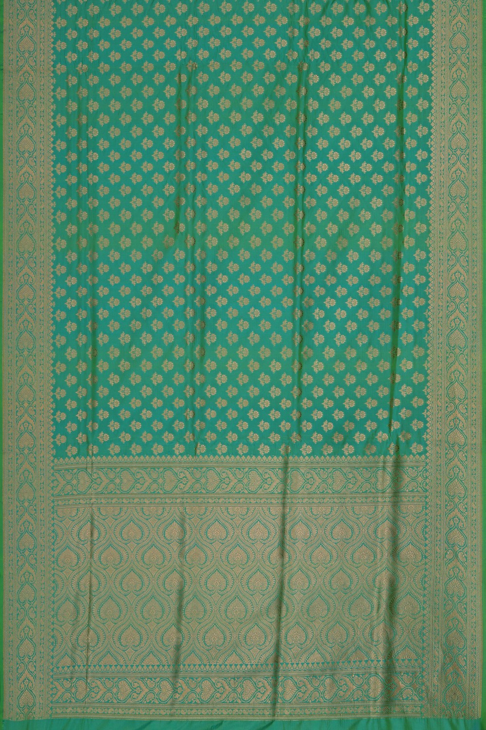 Image of Banarasi Silk Brocade Sea-Green Saree