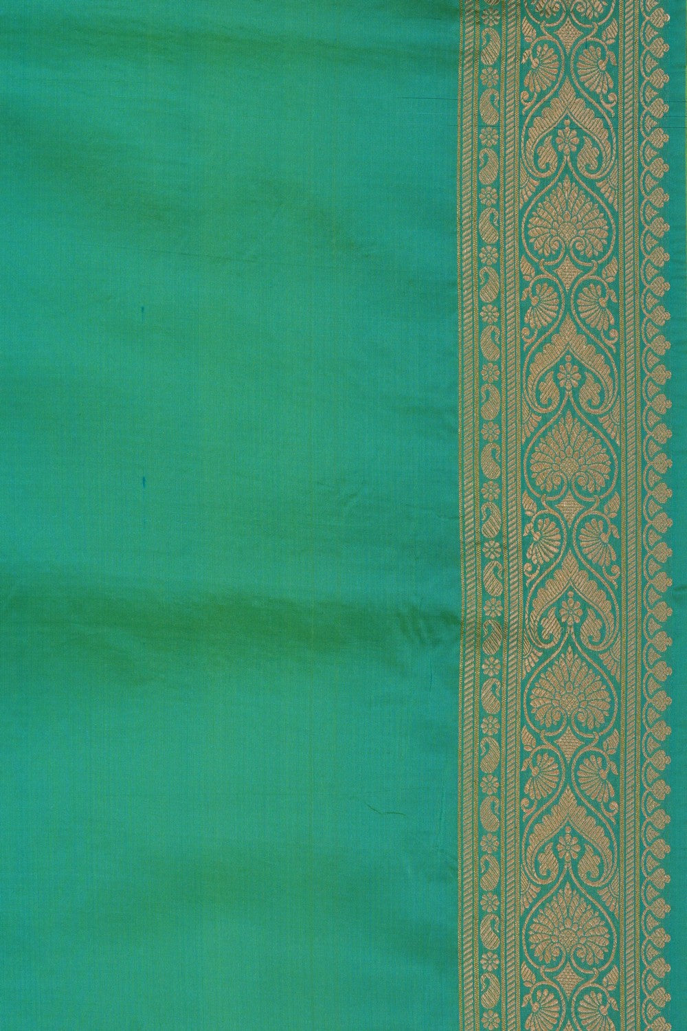 Image of Banarasi Silk Brocade Sea-Green Saree