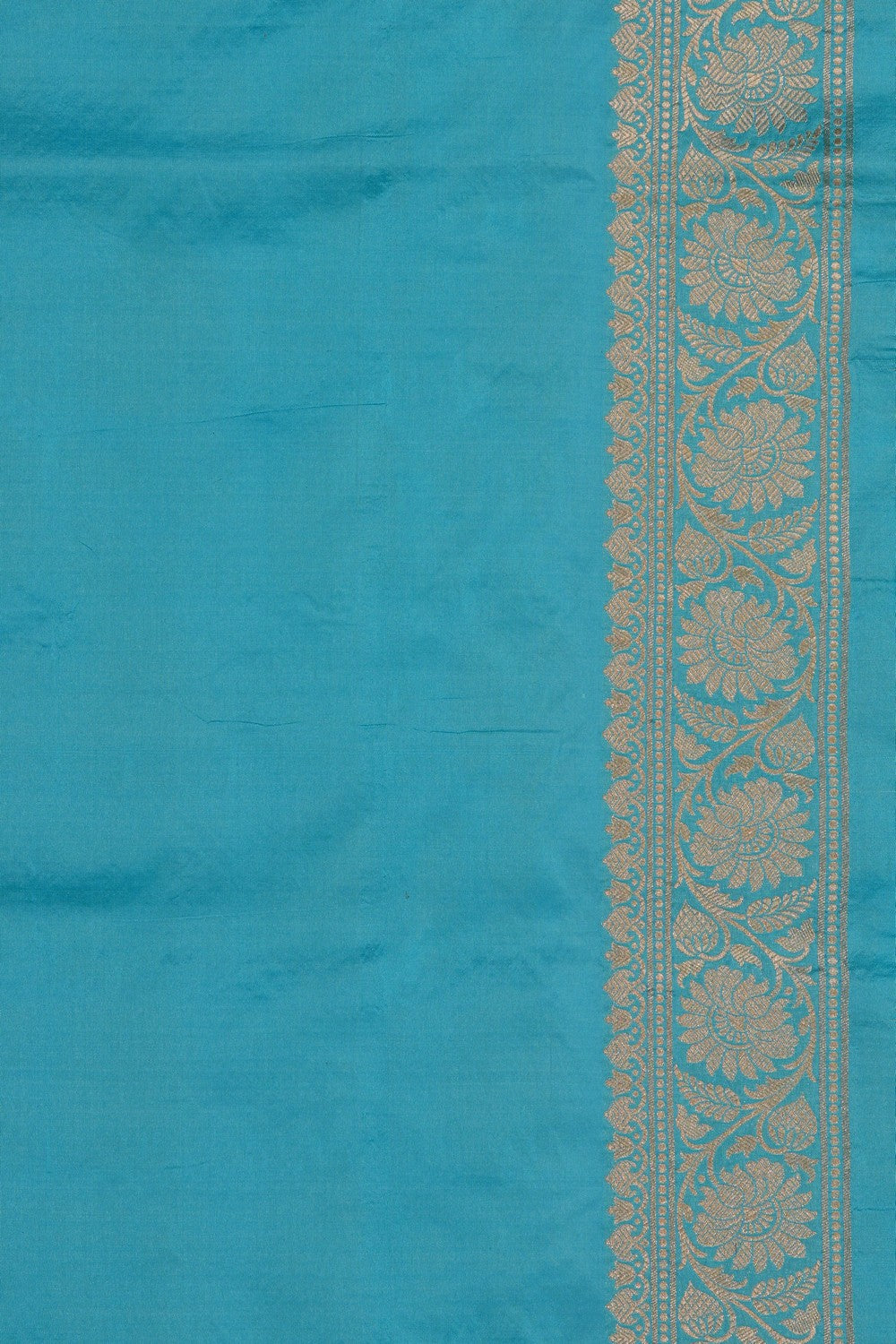 Image of Banarasi Silk Brocade Blue Saree