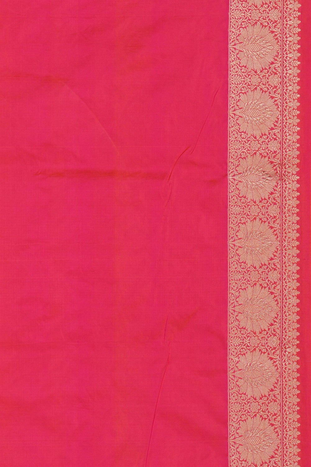 Image of Banarasi Silk Brocade Fuchsia Pink Saree