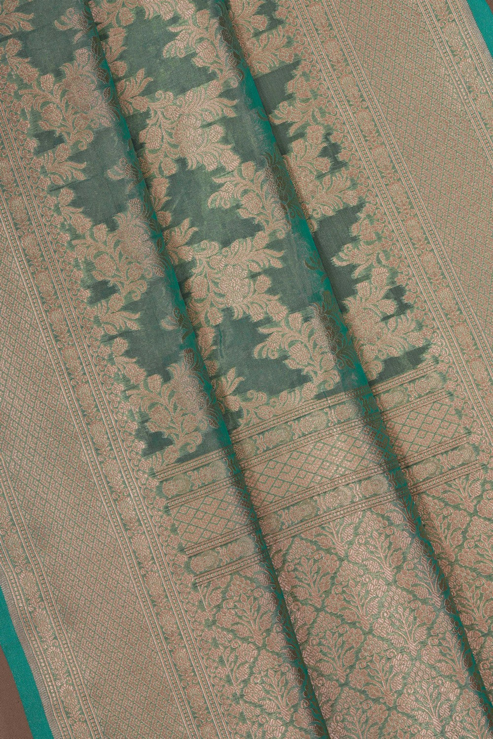 Image of Banarasi Kora Gold Tissue Saree