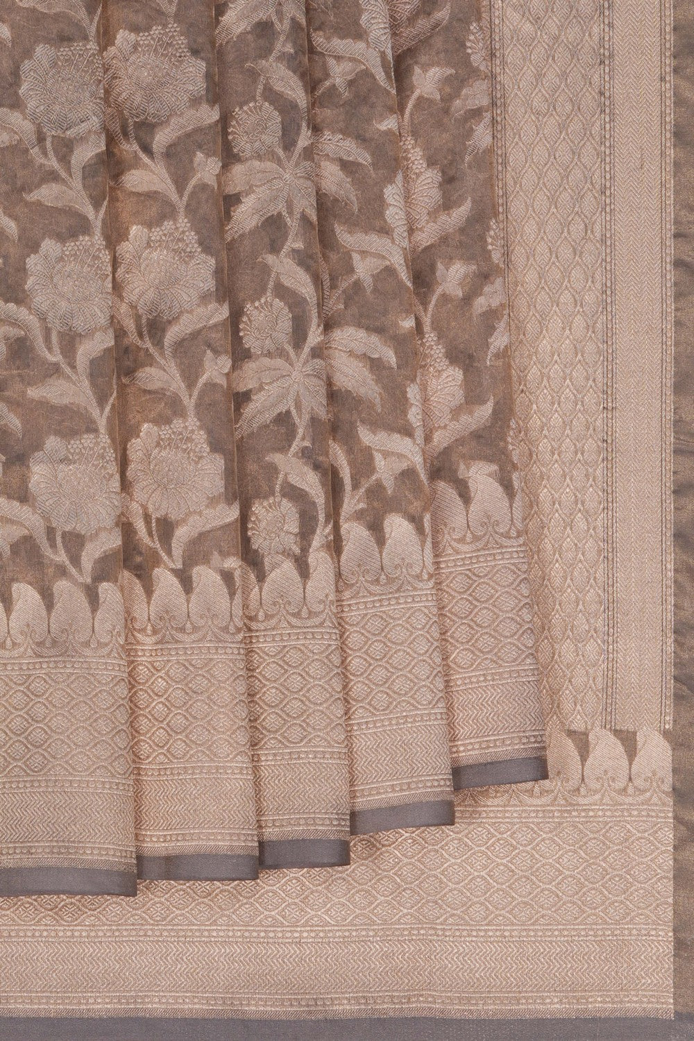 Image of Banarasi Kora Gold Tissue Saree